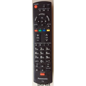 CONTROL REMOTO PARA TV  PANASONIC / N2QAYB000779 / MODELO TC-55LE54 / TC-L42E50 / TC-L60E55